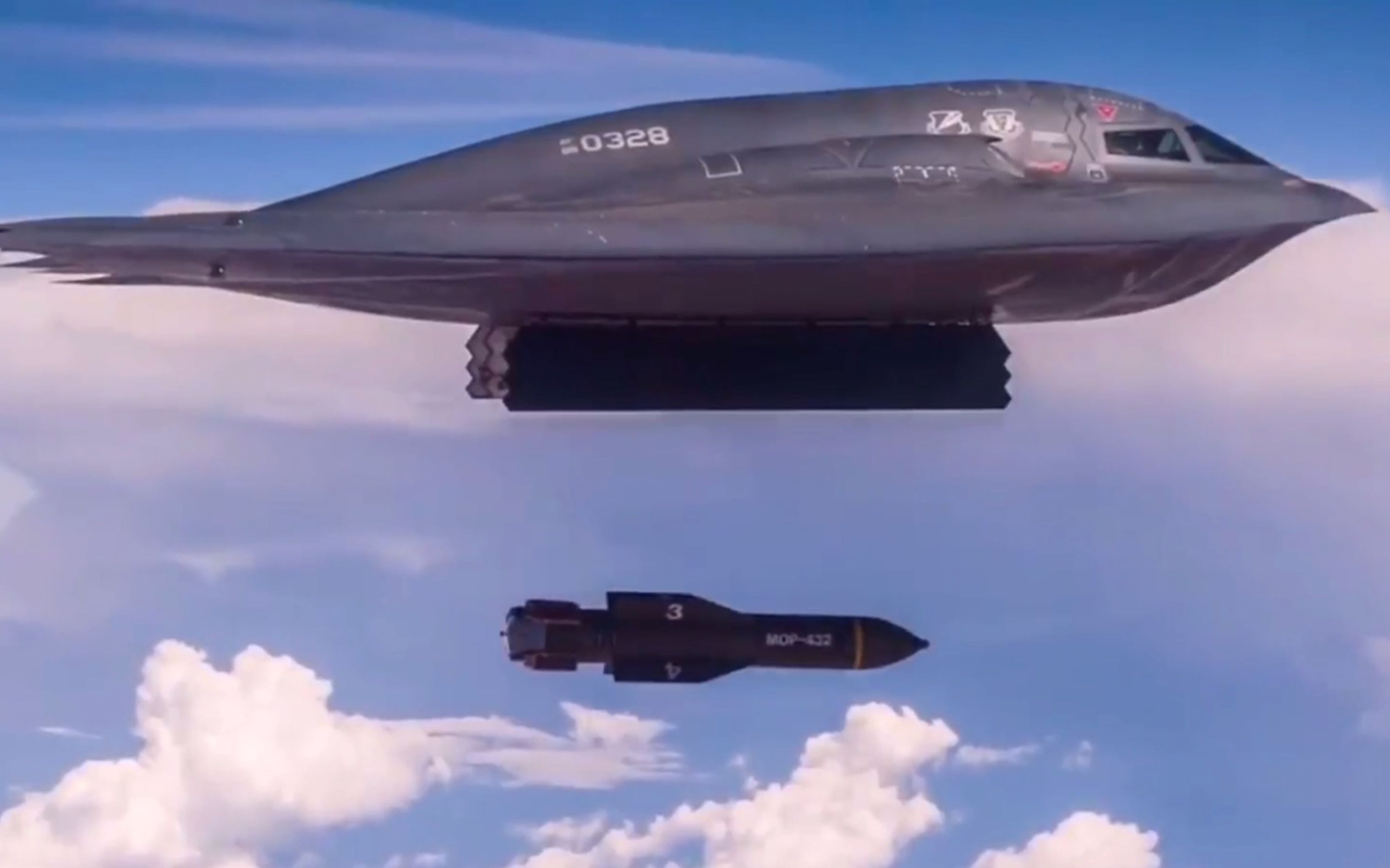 这几款世界最强轰炸机投弹过程曝光,b2再次令人惊艳!