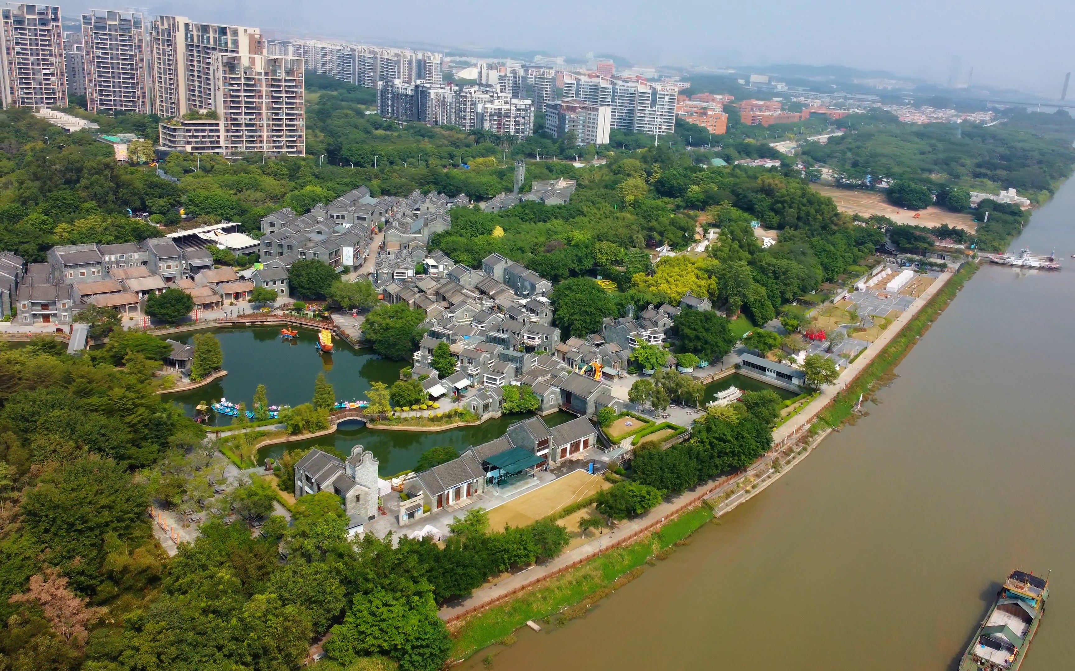 [图]上帝视角看广州-大学城岭南印象园