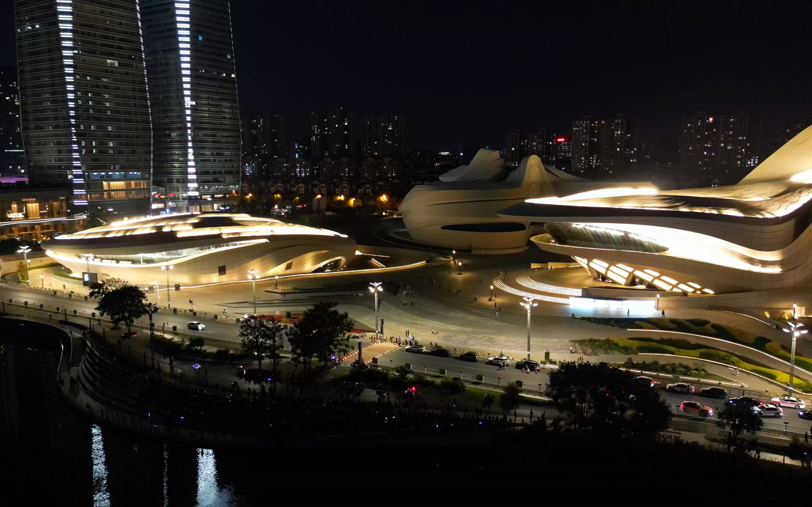 湖南长沙梅溪湖音乐喷泉--祝福祖国母亲生日快乐