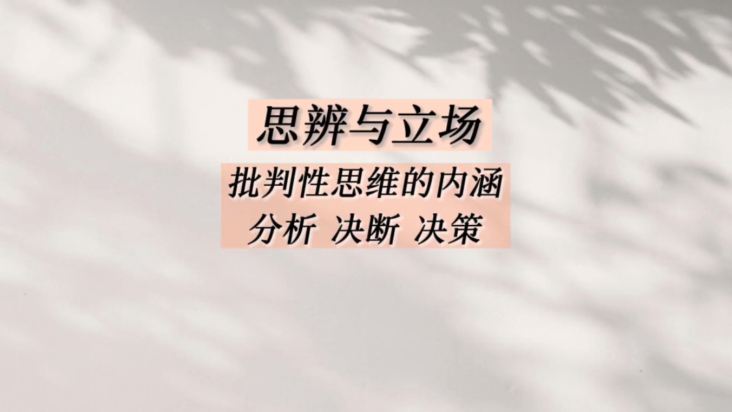 批判性思维哔哩哔哩bilibili