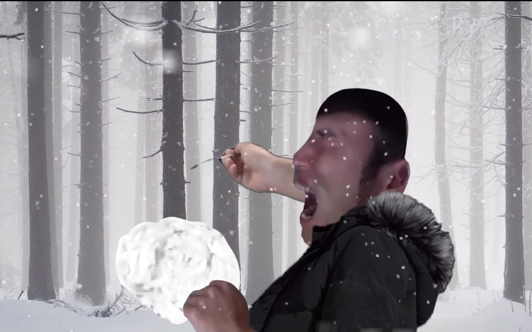 迷失雪森林的我修院 只能吃雪充饥