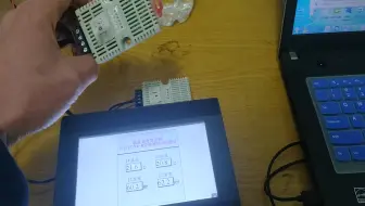 威纶通触摸屏和温湿度变送器RS485通讯