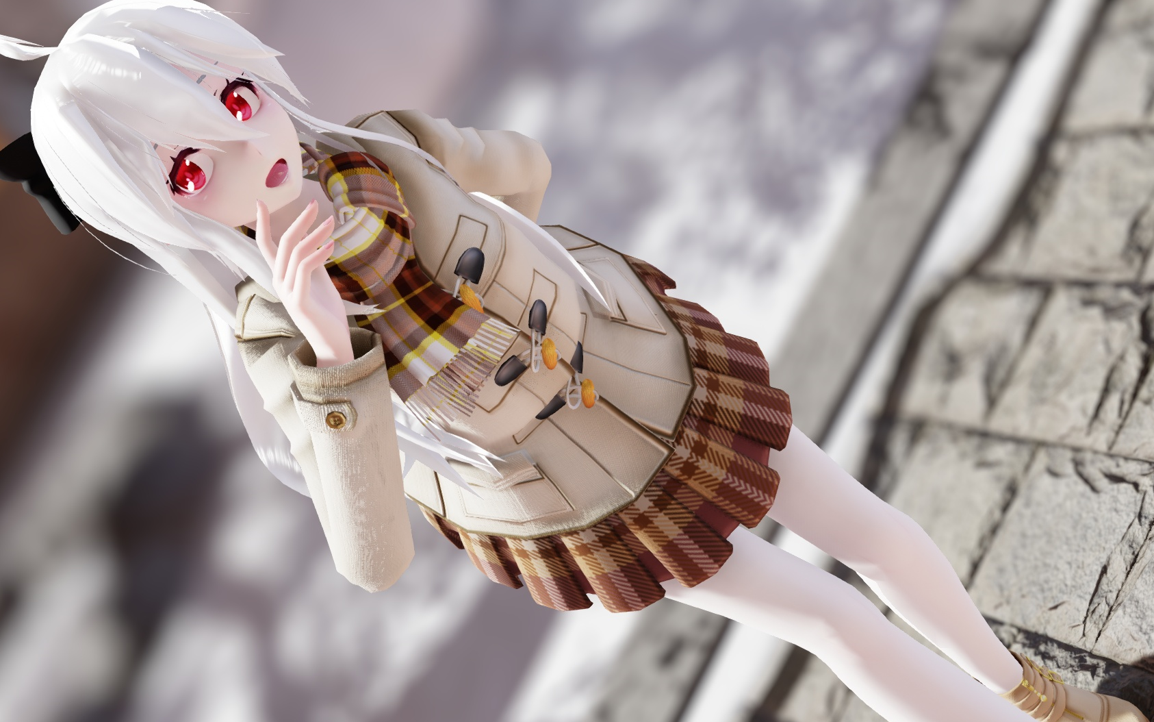 冬服jk弱音,两款冷暖色调的袜子和服饰你更喜欢哪一个d=(~▽~*)b - 我