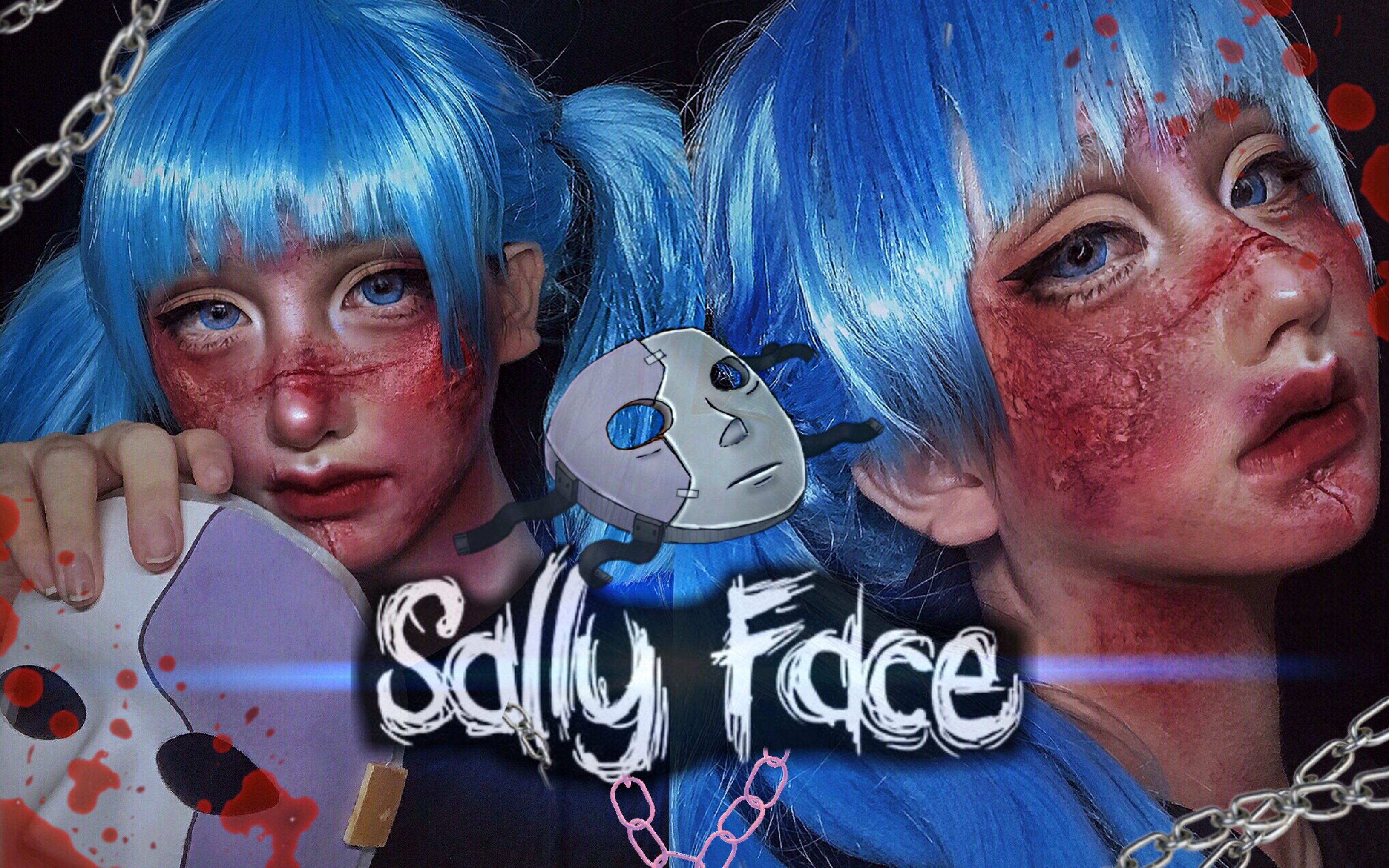 [图]【Hi酱】“因为你没有移开视线” - 卑微coser的特效伤疤妆初体验 | SALLYFACE COS-妆面记录