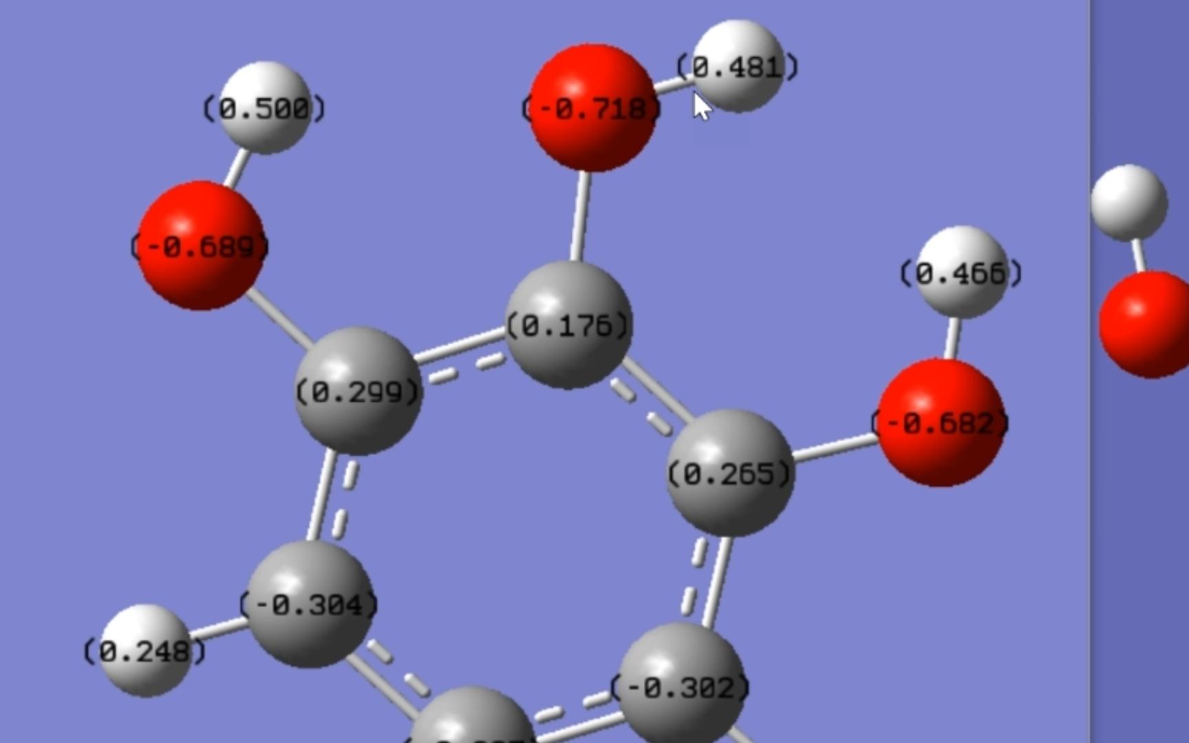 gaussian-连苯三酚酚羟基酸性强弱计算与对比