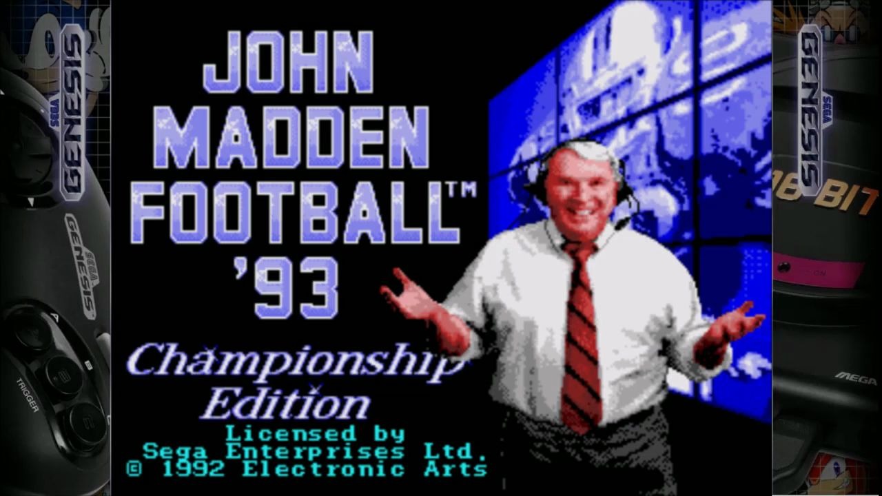 [图]【MD游戏回顾352】约翰麦登橄榄球93-冠军赛 游戏视频 John Madden Football Championship Edition