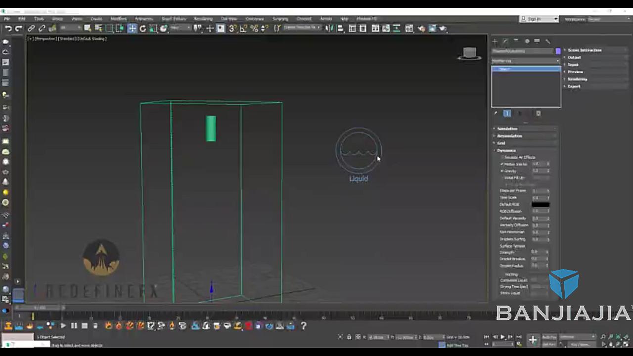 3D MAX插件PhoenixFD火凤凰制作水流动画液体效果视频教程(5)哔哩哔哩bilibili