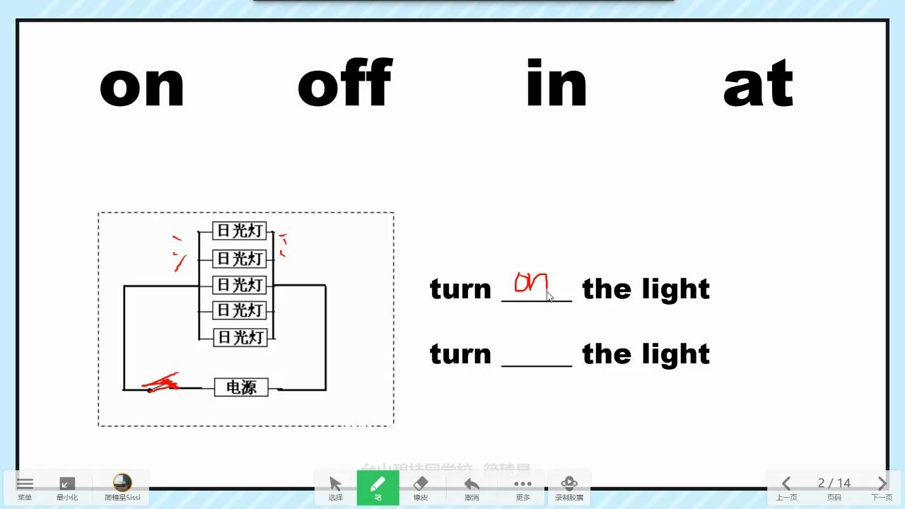 [图]介词1：on与off