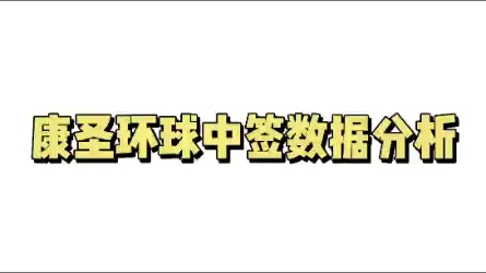 康圣环球中签数据分析哔哩哔哩bilibili