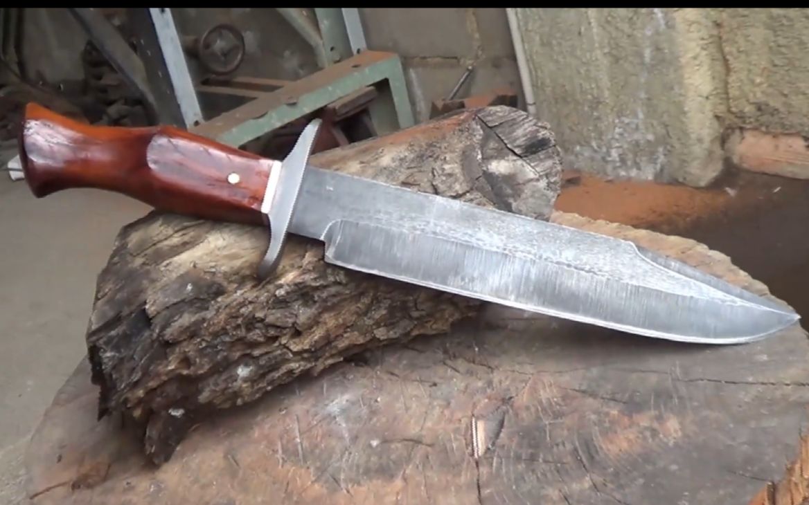 【手工】刀制作锻造鲍伊刀_哔哩哔哩_bilibili