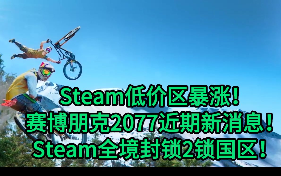 [图]【游戏资讯】Steam低价区暴涨！赛博朋克2077近期新消息！Steam全境封锁2锁国区！无人深空国区涨价！OPUS心相吾山正式公开！本日游戏推荐！