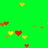 E117 唯美爱心粒子红色心形动画婚礼婚庆歌舞表演绿屏抠像LED视频后期制作合成素材 AE素材 PR素材