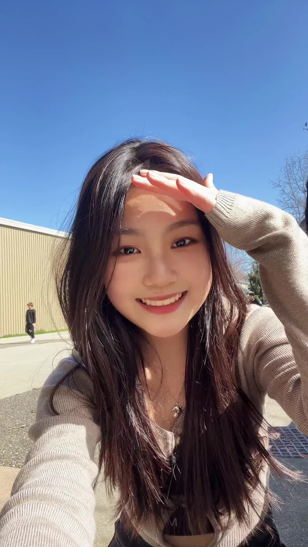 跟你的姐妹一起拍 我和我的美女朋友 浅跳一下 加拿大高中 刘润潼shea