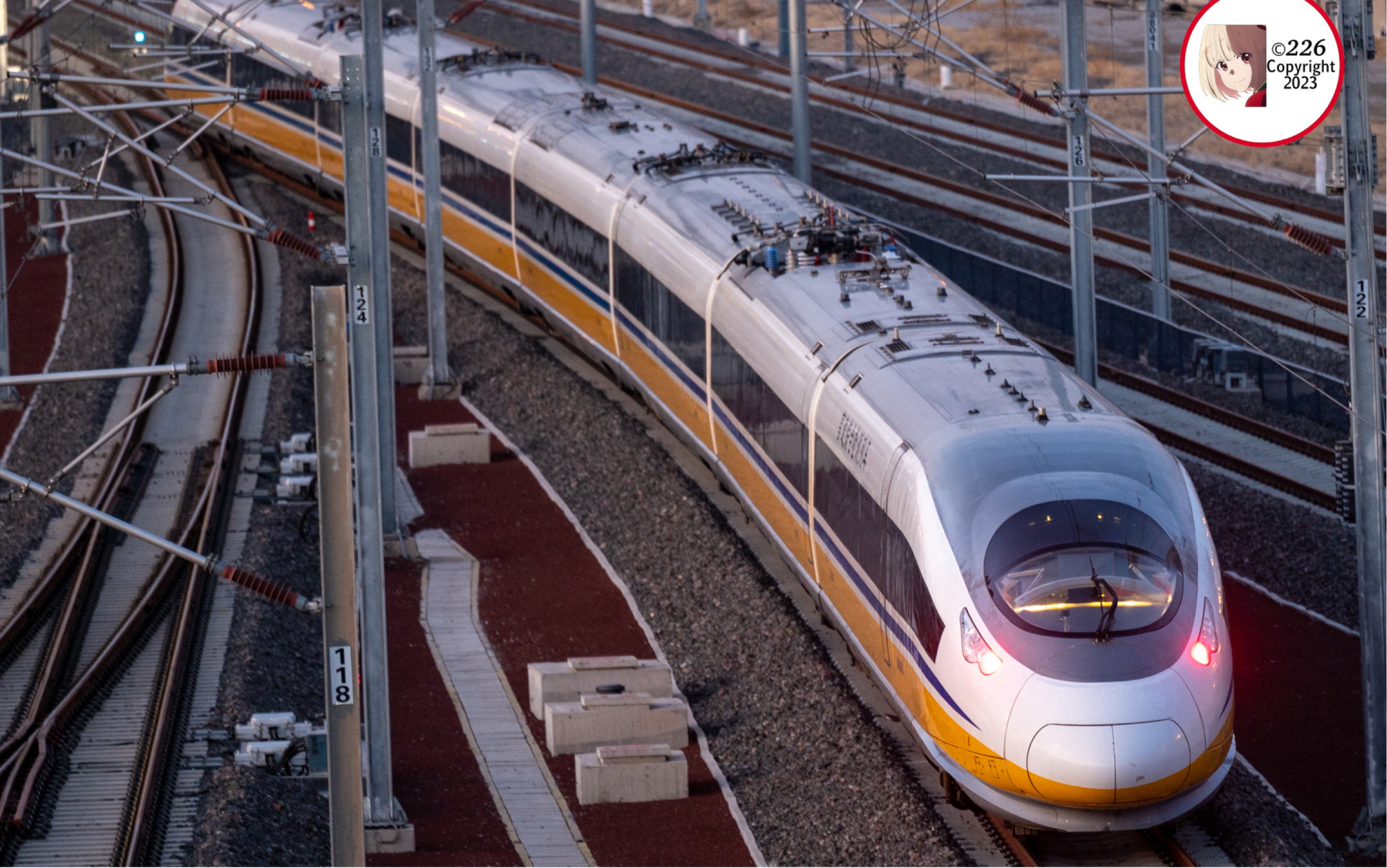crh380bj-0301星火站(北京朝阳站)向北运行