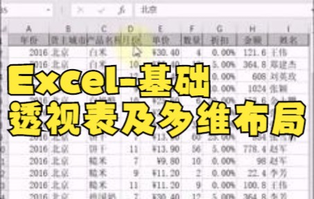 【excel表格制作】使用Excel数据透视表,对数据快速做多维度数据分析.哔哩哔哩bilibili