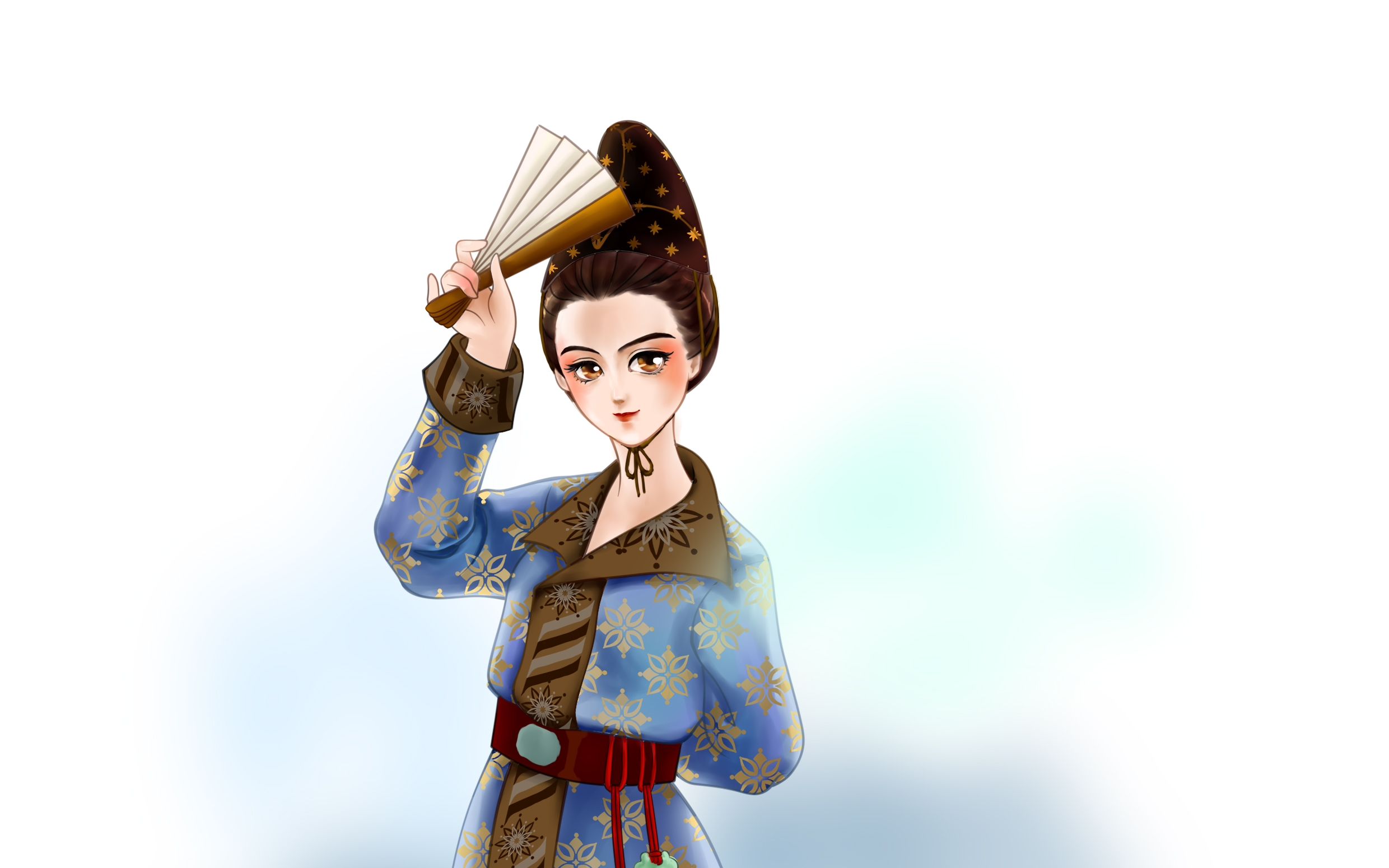 【板绘上色】胡服少女