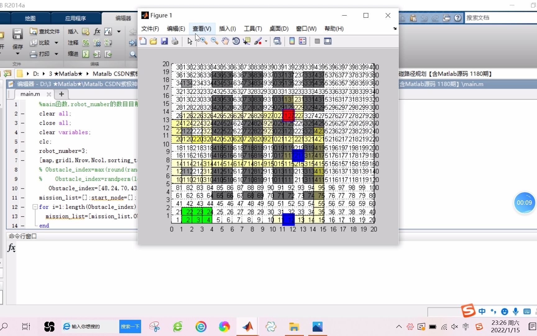 [图]【路径规划】基于matlab A_star算法智能仓储机器人移动避碰路径规划【含Matlab源码 1180期】