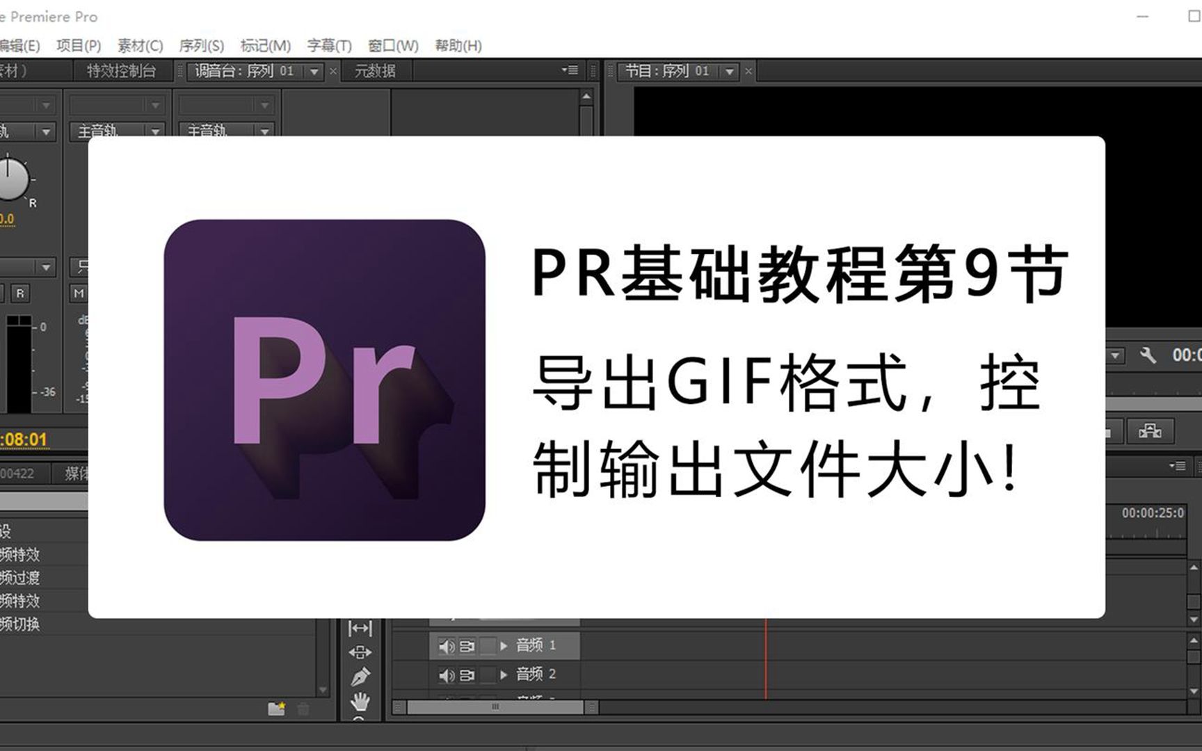 【PR基础教程第9节】导出GIF格式,控制输出文件大小!,祺盟网络哔哩哔哩bilibili