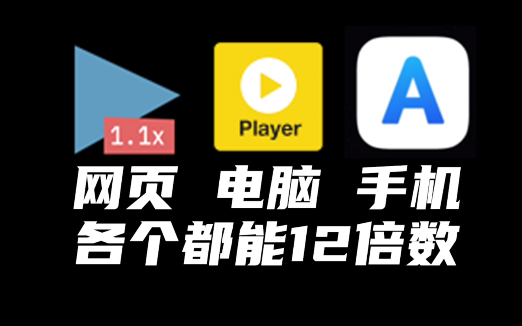 网页、电脑、手机、的视频,调节倍数的3个软件哔哩哔哩bilibili