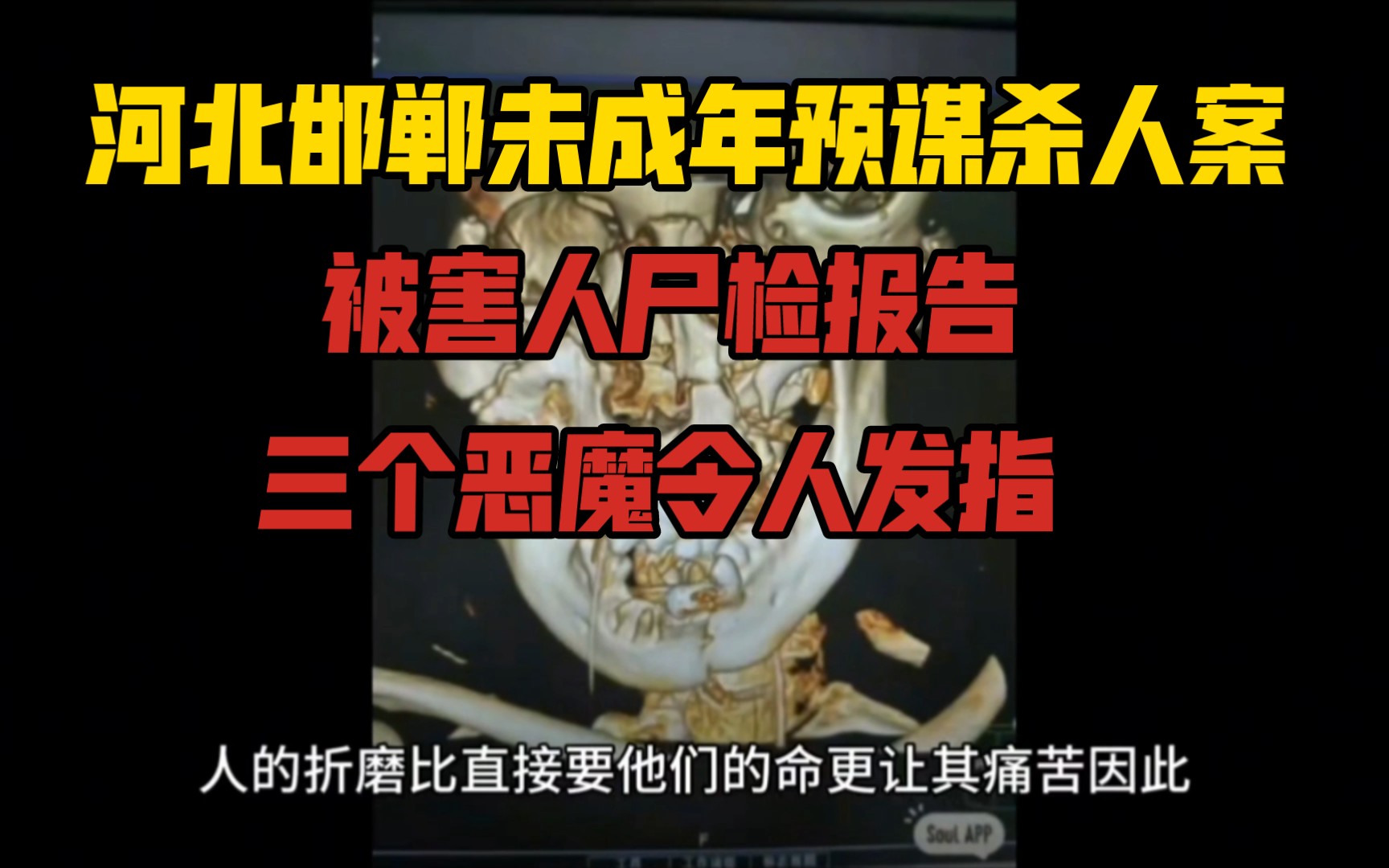 河北邯郸未成年预谋杀人案的被害人尸检报告出来了!四