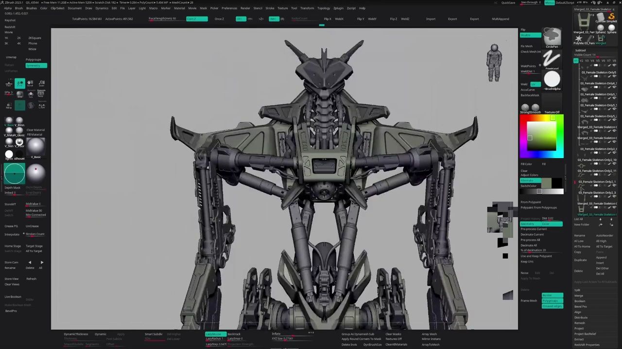 10小时 Zbrush Mech 设计 02 延时摄影哔哩哔哩bilibili