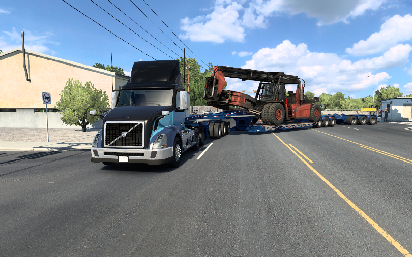 美洲卡车模拟-沃尔沃vnl300新墨西哥州重型运输原木堆料机