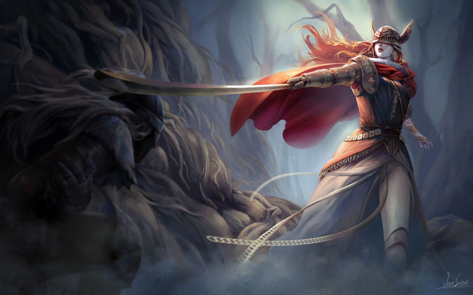 长牙回旋斩,你上你也行——无伤击落女武神玛莲妮亚,和她的艾布雷菲尔