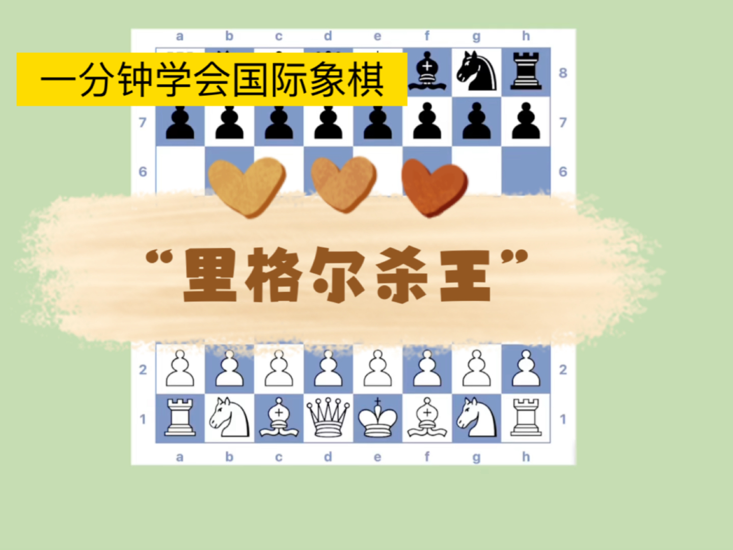 一分钟学会国际象棋“里格尔杀王”