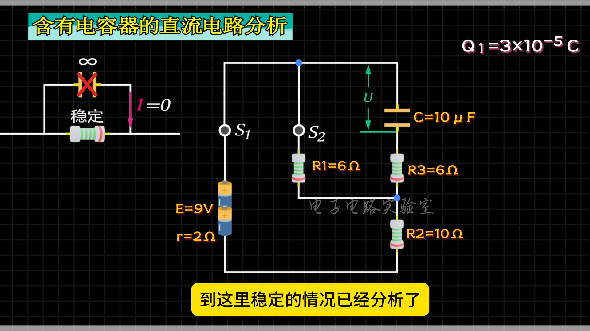 RC电路分析#rc电路 #直流电路#断路#短路哔哩哔哩bilibili