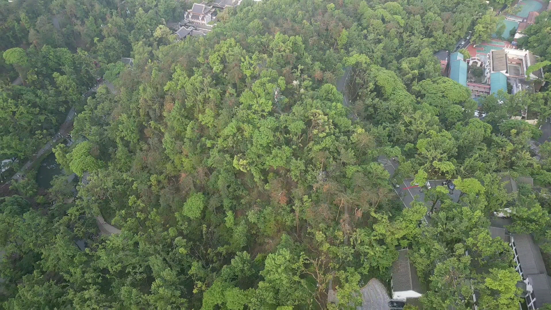 航拍湖南长沙岳麓山