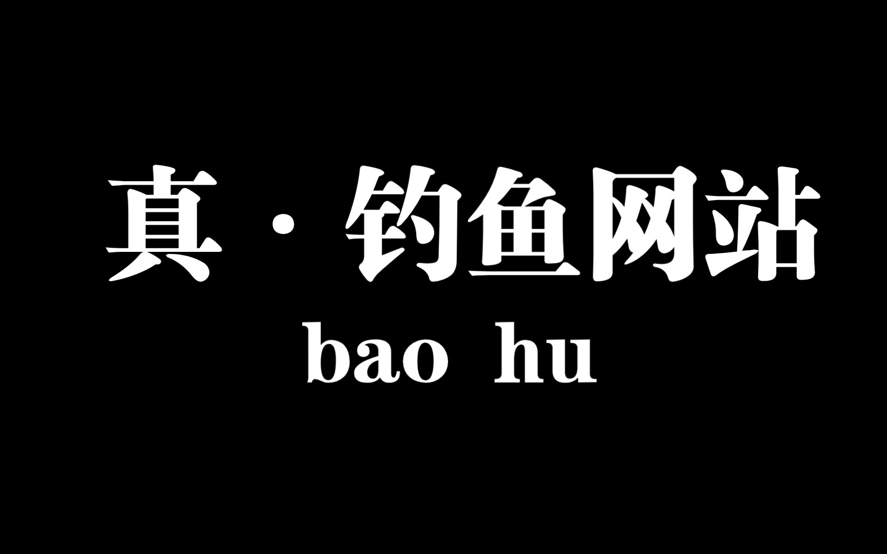 真钓鱼网站钓鱼佬整的第一个钓鱼网站哔哩哔哩bilibili