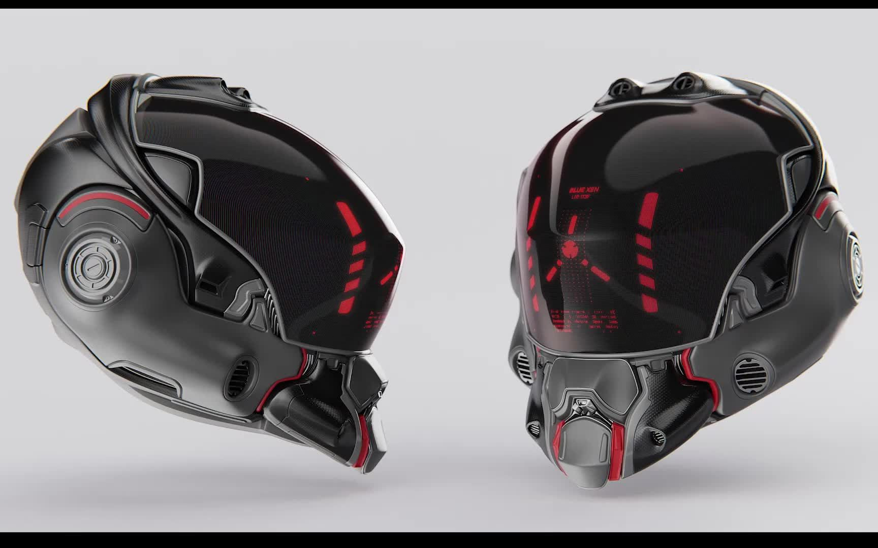 逼真科幻头盔第2部分拓扑blender modeling realistic scifi helmet w