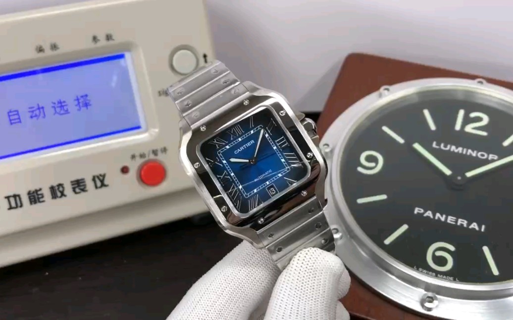 bv厂卡地亚山度士santos de cartier系列wssa0013腕表,情侣款,精钢