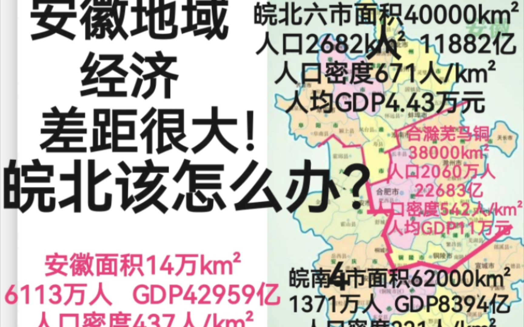 安徽不同地域经济差距很大,皖北应该怎么办?哔哩哔哩bilibili