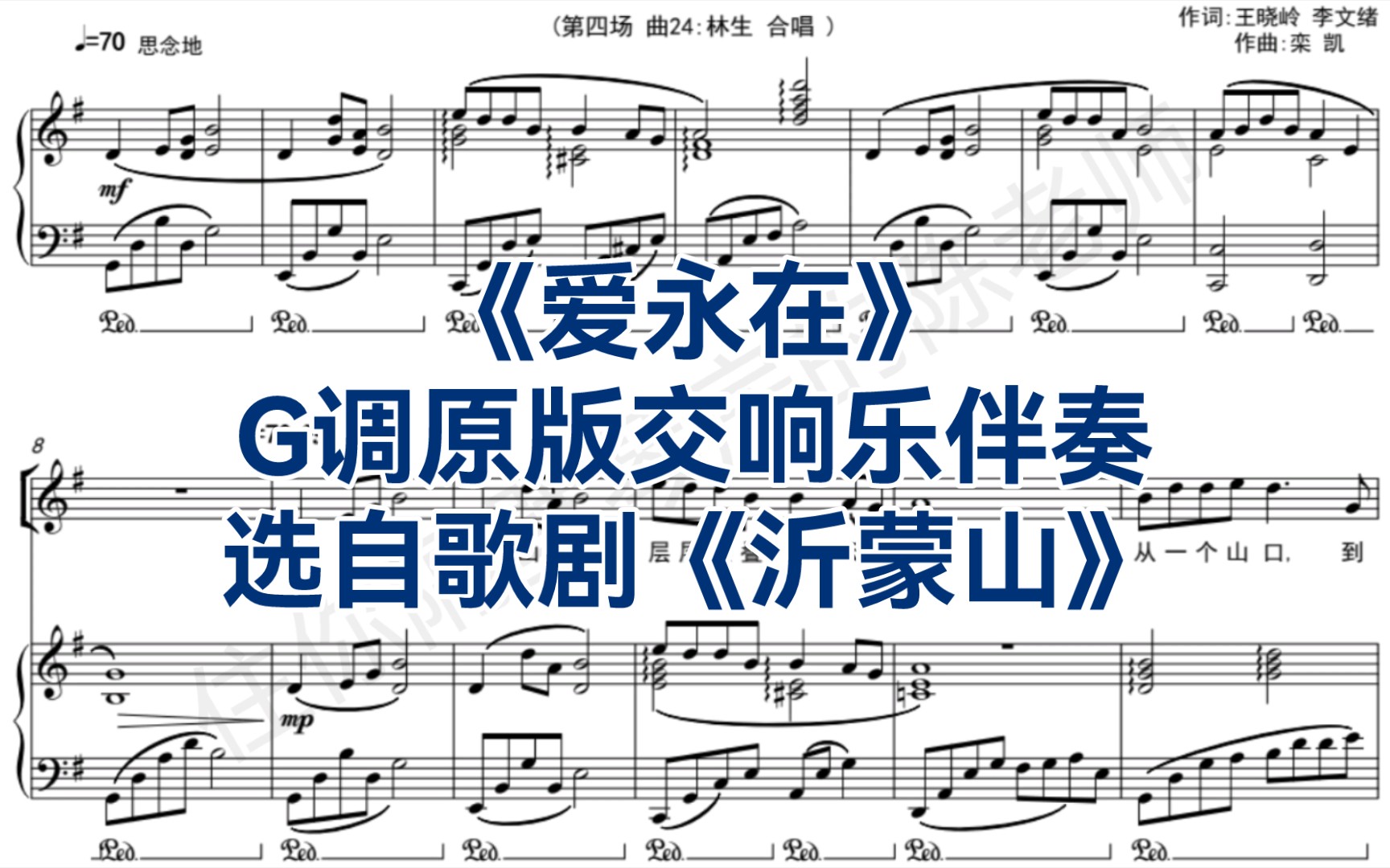合伴奏神器！原版交响乐伴奏G调《爱永在》
