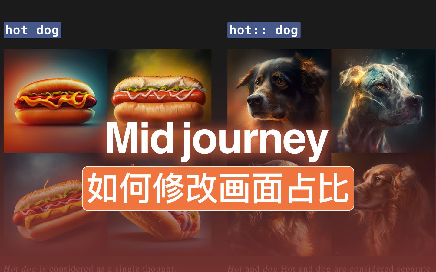 midjourney|文字权重/如何修改画面占比?哔哩哔哩bilibili