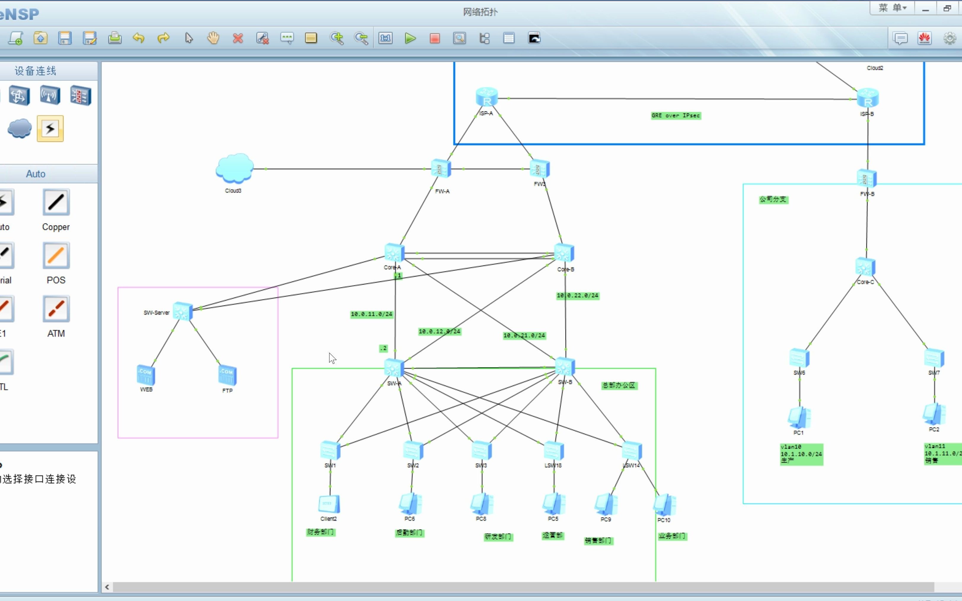 基于四种隧道技术的企业网络规划与设计(GRE OVER IPSEC、SSL、L2TP)哔哩哔哩bilibili