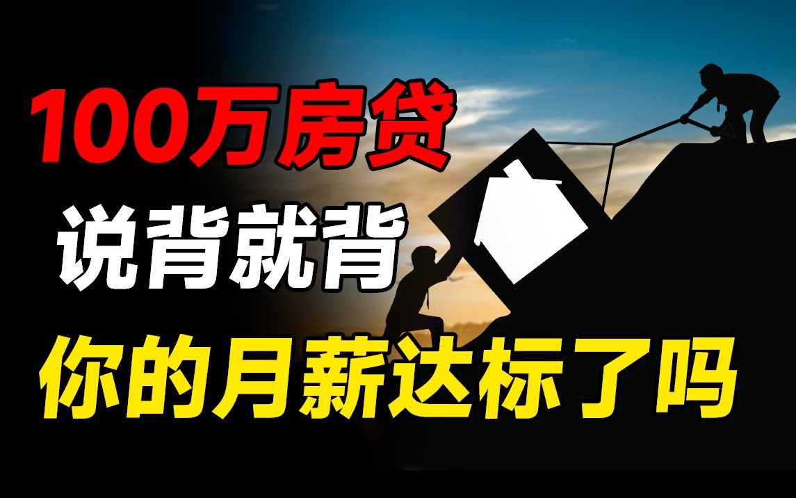 100万房贷说背就背,你的月薪达标了吗?哔哩哔哩bilibili