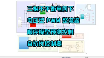 Скачать видео: 三相不平衡电网下电压型 PWM 整流器顺序模型预测控制+自抗扰控制器Simulink建模