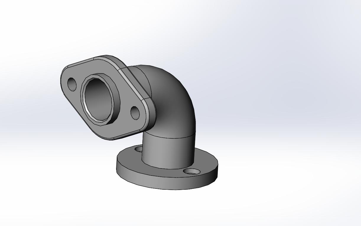 【solidworks】零件三維設計練習 彎管接頭