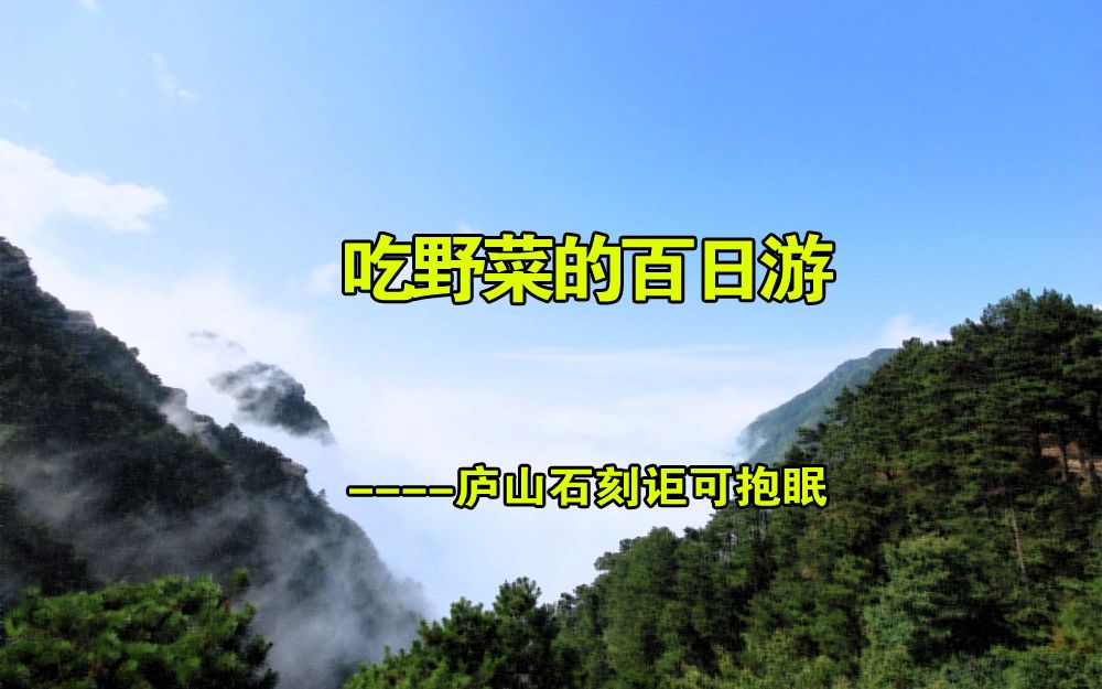 [图]吃着野菜看庐山云雾的庐山百日游，这样的人你们见过没