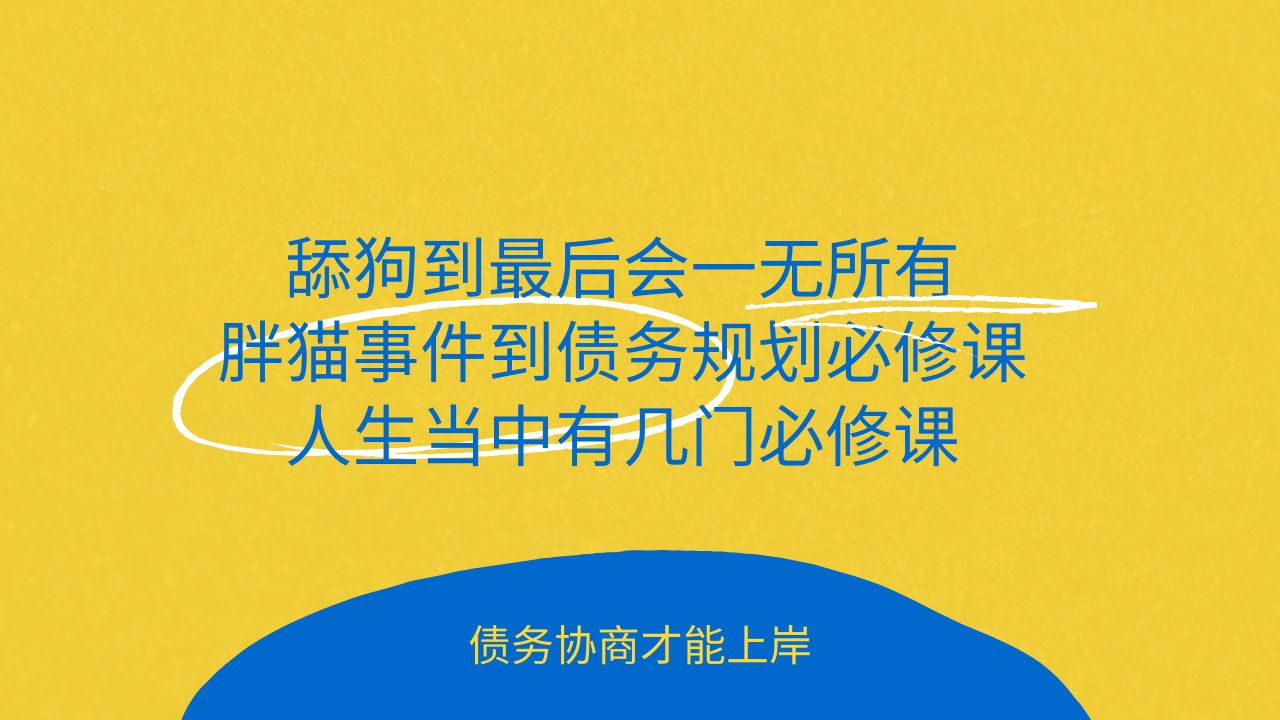 舔狗到最后会一无所有|胖猫事件到负债人债务规划必修课|人生当中有几门必修课?哔哩哔哩bilibili