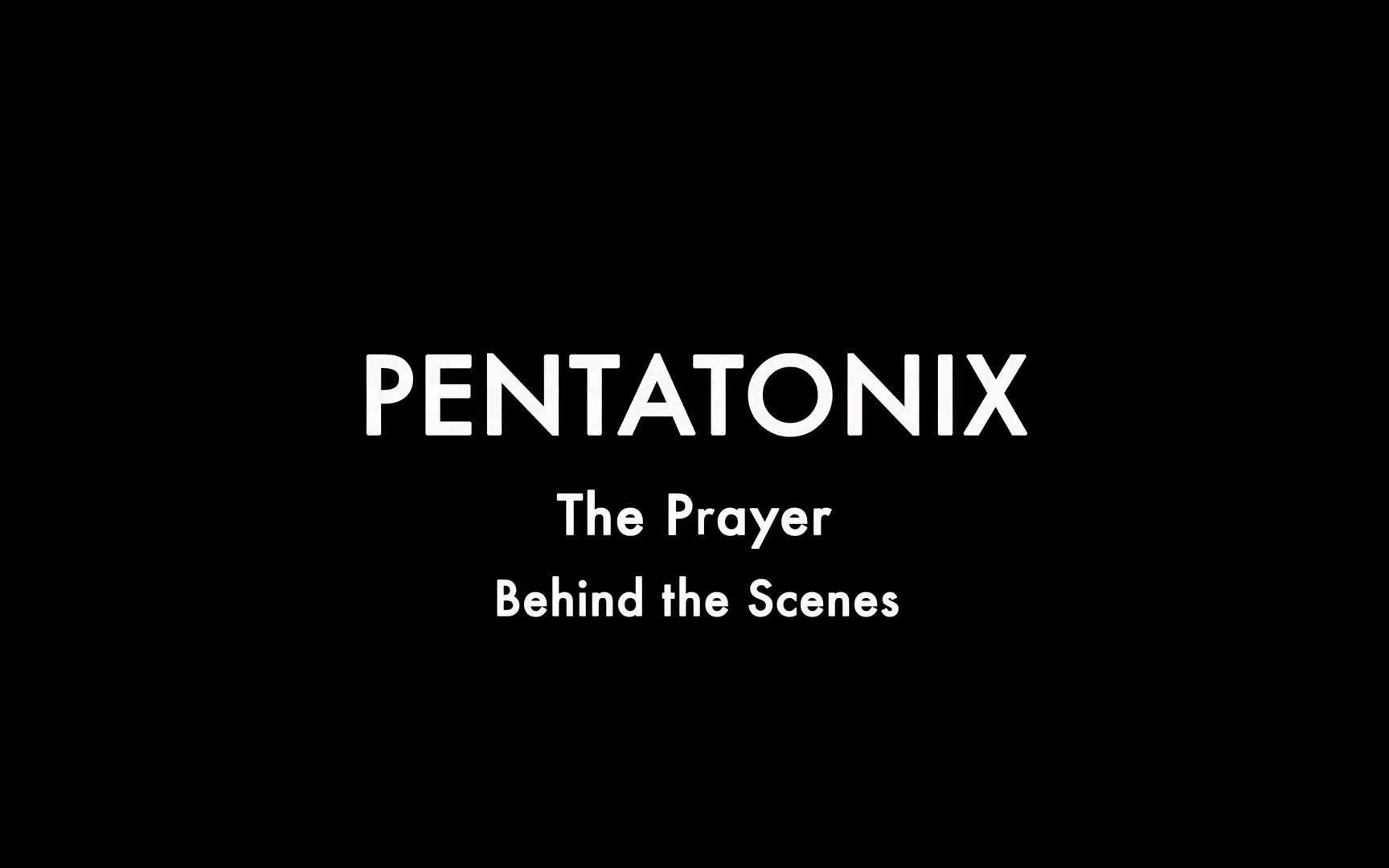 [图]【Pentatonix】"The Prayer"幕后花絮，你确定不来看看嘛？