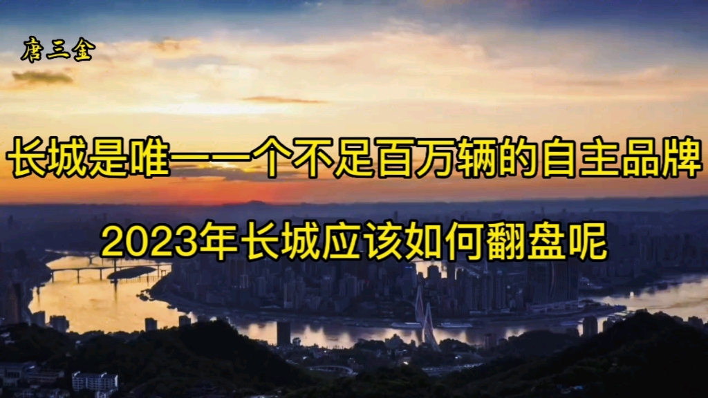 长城去年是唯一一个销量不足百万级别的自主车企,2023年长城应该如何翻盘呢哔哩哔哩bilibili