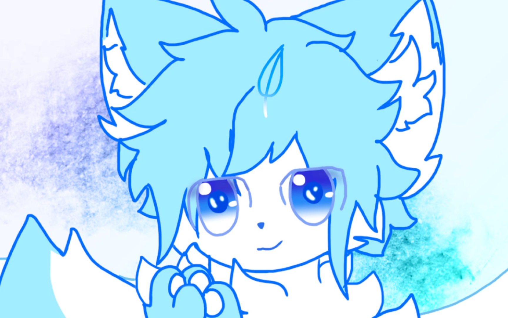 兽设绘画过程(自设)