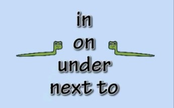 [图]方位词in on under next to