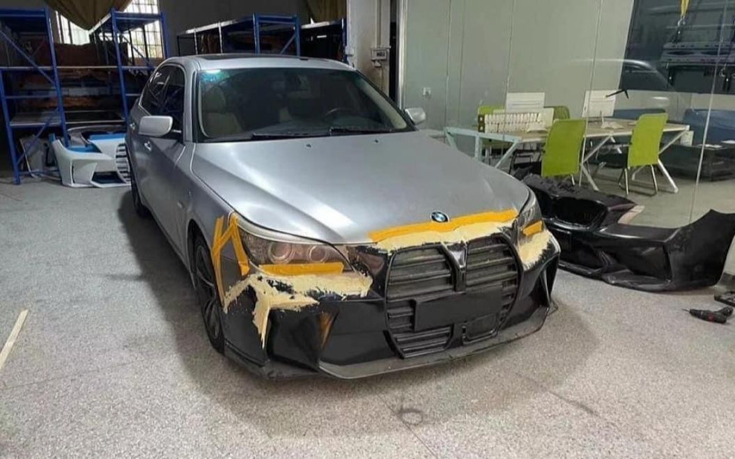 老5系e60改bmw新进气格栅是什么操作carscoops报道