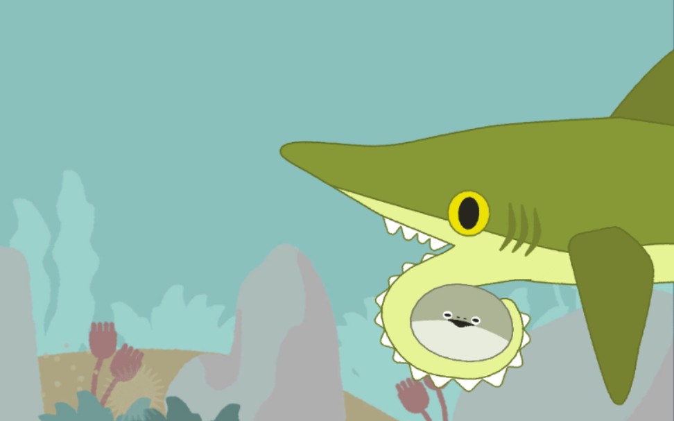 被旋齿鲨的齿卷着的萨卡班甲鱼_(._.)