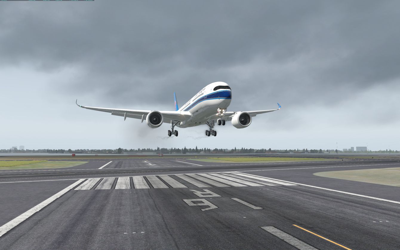 南航359飘落在rjtt客舱视角