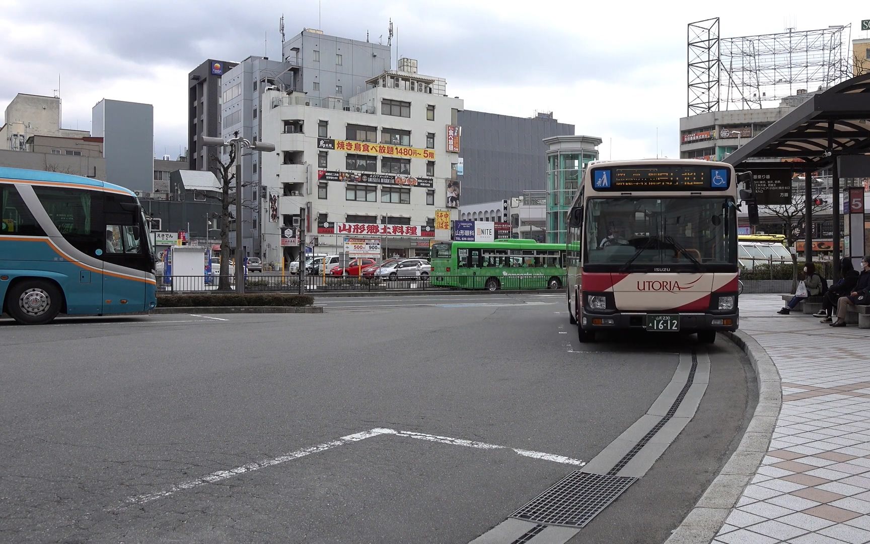 [图]【巴士展望】日本・山交巴士・（山形駅前⇌県庁北口）2019.3.12